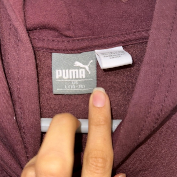 Puma Women's Maroon Hoodie Sweater - Picture 2 of 3